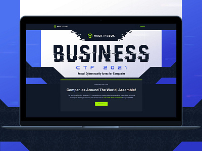 Business CTF 2021 | HTB | Certification business campaign corporate ctf cybersecurity graphic design hacking landing page logo lp tech web web design website