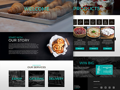 Milos Website bakery patisserie ui ux web design website