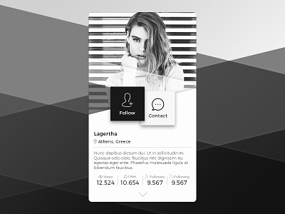 Daily UI #006 User Profile challenge daily ui minimal mobile mobile design ui user profile