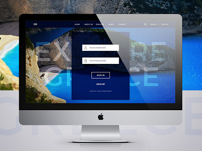 Daily UI #001 Sign In challenge daily ui desktop form greece log in sign up ui