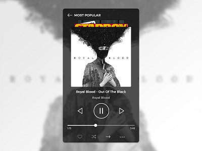 #009 Music Player challenge daily ui minimal mobile music music player ui ux web