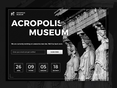 #014 Countdown Timer acropolis challenge countdown daily ui greece maintenance minimal museum timer web design