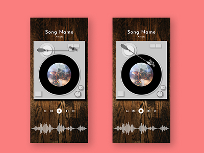 Music Player Screen Design app design mobile music music player player ui