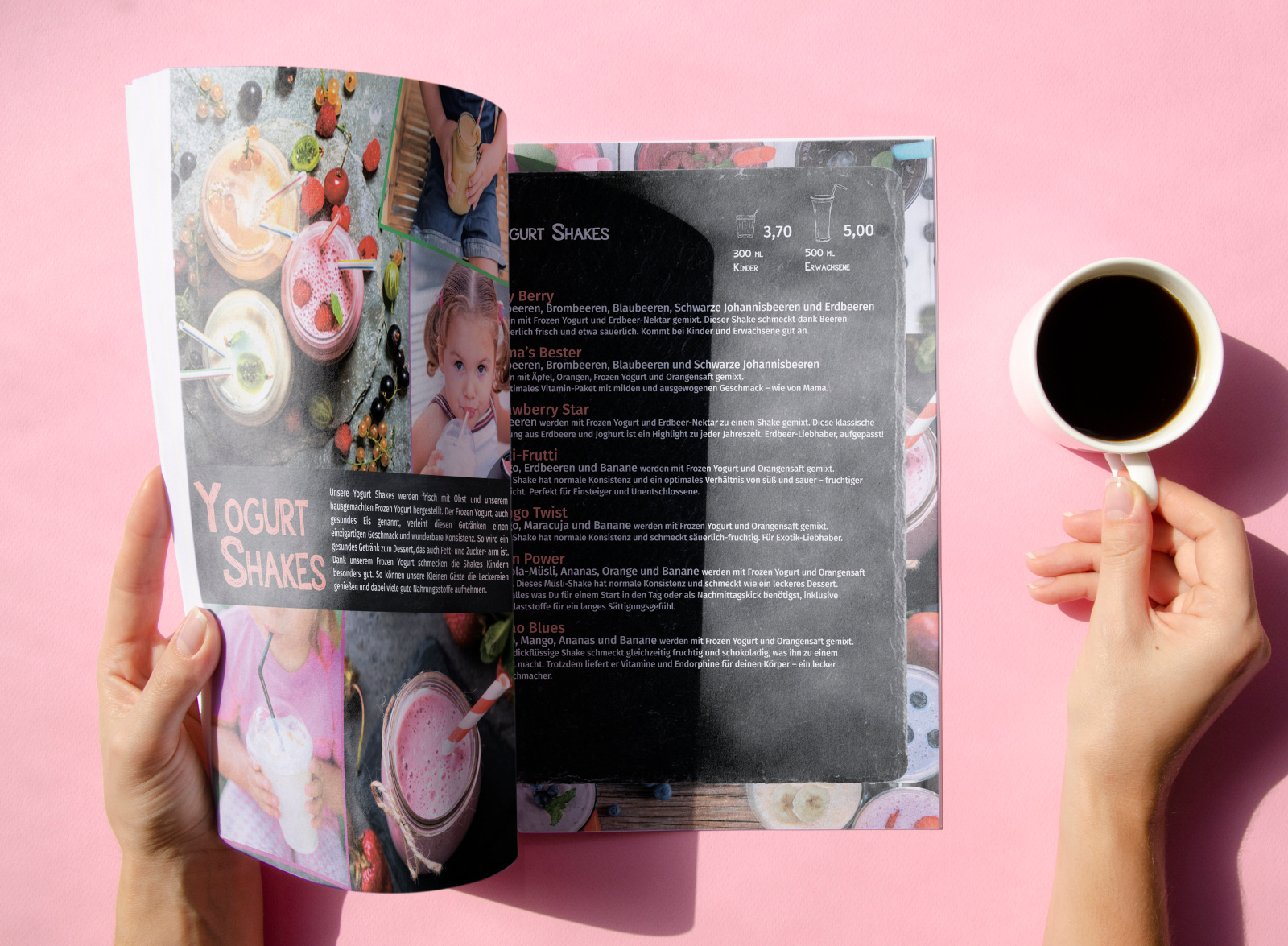 Menus for a German health food restaurant by Александра Семеновых on