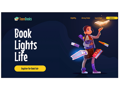 TeenBooks - Online Book Library Website Design