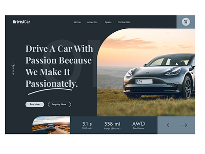 DriveACar - Car Company Website Design design ui ux website design
