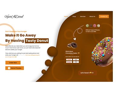 HaveADonut - Donut Selling Store Website Design branding design logo ui ux website design