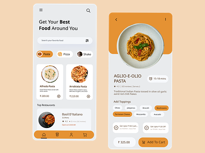 Food Ordering App UI - Foodie creative mobile design design graphic design mobile app design mobile app ui ui ux