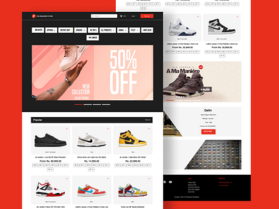 The Sneaker Store - Website Design for Shoes/Sneakers