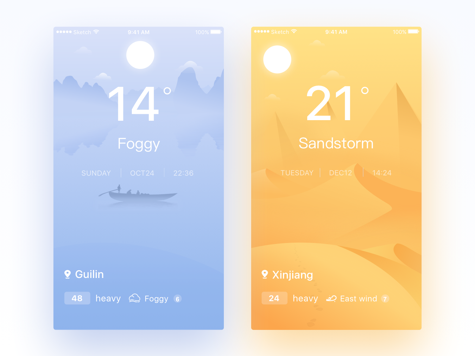 weather-app by CJ on Dribbble