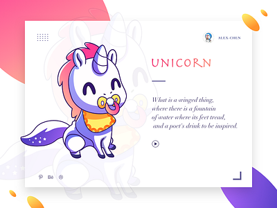 Illustration#4-Unicorn colors gradients graphic illustration unicorn vector web