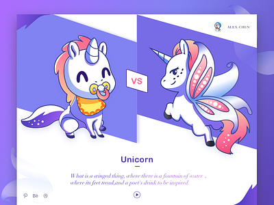 Illustration 5 Unicorns colors gradients graphic illustration unicorn vector