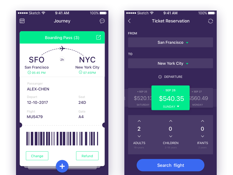 Daily Ui-Day#13  Boarding Pass