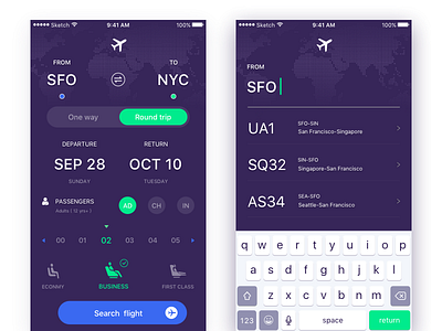 Daily Ui-Day#13 Boarding Pass-3 airline airplane app boarding book date flight ios pass ui