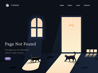 404#2 404 cats dark door mode ui web window