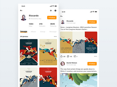 User Profile art flat profile ui