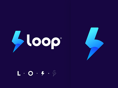 LOOP Branding branding design circle cryptocurrency lightning logo loop