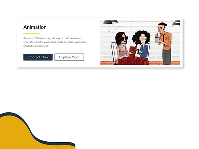 Services Card Design for ClayBrush Productions agency animator artist illustrator