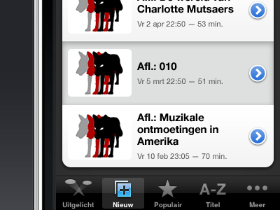 UITableView — Grouped iphone mobile on demand uitzending gemist video