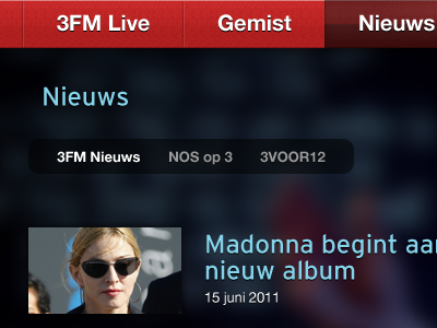 3FM 3fm audio ios ipad news pop rock touch