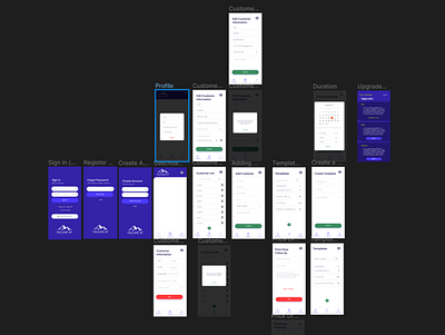 Iterations to Follow Up App app branding design graphic design typography ui ux