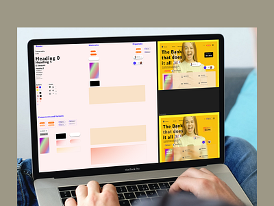 Design System Banking Landing Page app design graphic design typography ui ux