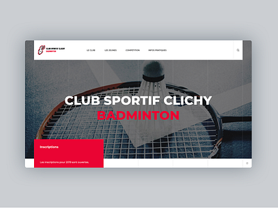 Badminton website badminton design sport sports typography ui ux web website