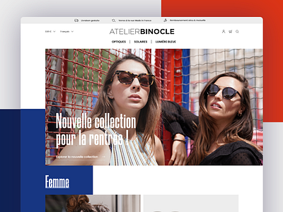 Atelier Binocle website app concept design ecommerce ecommerce app ecommerce design ecommerce shop glasses ui ux web website