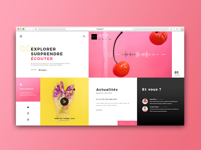 App Musique app app concept colors design gradient music music app musician pink typography ui ux web website yellow