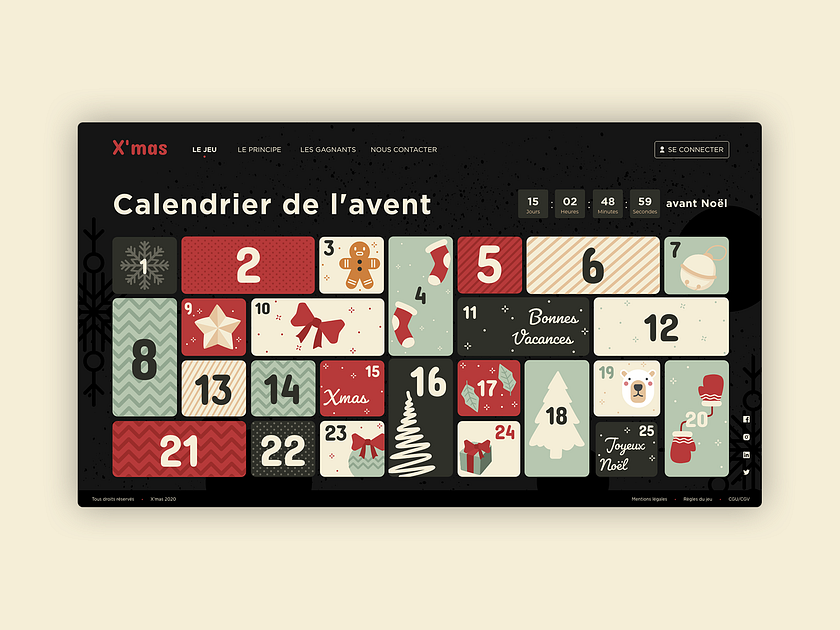Advent calendar by Claire Pinot on Dribbble