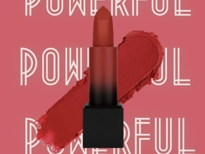 Red lipstick stick mock-up graphic design photoshop