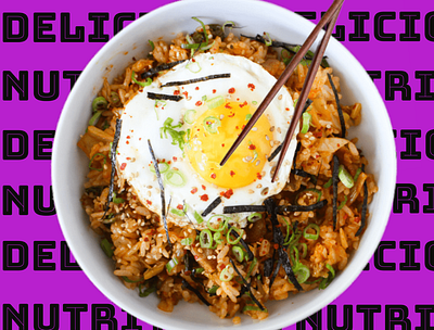 Kimchi Fried Rice Insta Post Mockup graphic design photoshop typography