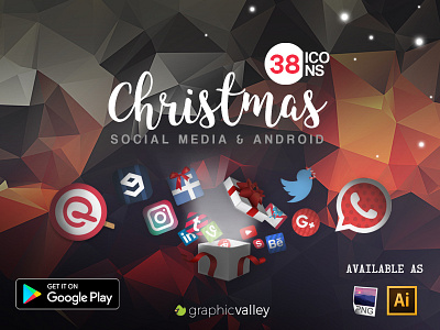 Christmas Icons android app christmas icons pack social media vector xmas