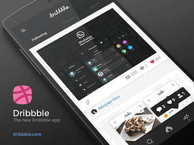 Dribbble App Design