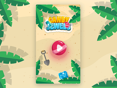 Candy Jewels Main Screen app ui board game game design game interface game ui mobile game puzzle ui
