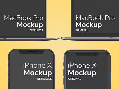 iPhone X MacBook Pro Mockup Bezelless app mockup bezelless mockup iphone mockup iphone mockups iphone x iphone x mockup macbook mockup macbook pro product mockup web mockup