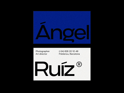 Ángel Ruíz Photographer Cards brandidentity branding card design typogaphy
