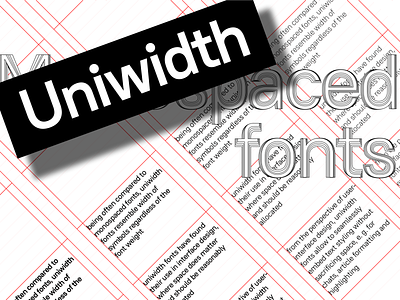 Uniwidth Fonts brutalism fonts grid typography