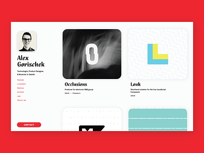 Portfolio Site design typography web