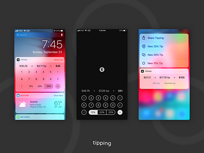 Tipping app ios ux