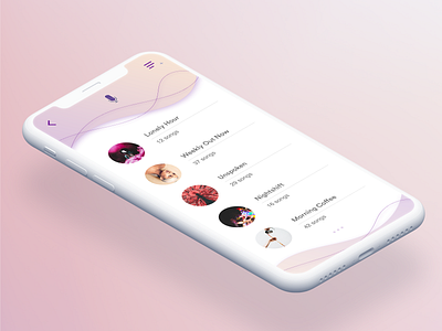 music playlist 🎧 adobe app gradient color hello dribbble iphone mockup music playlist ui