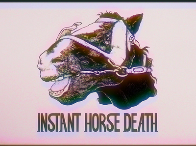 INSTANT HORSE DEATH — production logo 2d branding death design film graphic design horse illustration logo typography