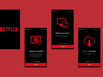 Netflix App On-baording Screen