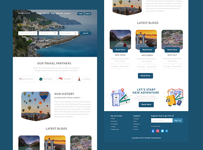 Travel and Blog Website adobe xd app design app designs application ui design design mobile app mobile app design ui ux travel website ui website website designer website ui designer