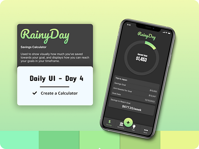 RainyDay - Savings Calculator