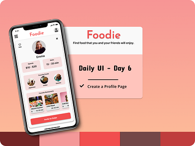 Foodie - Food finder for your friends - Profile Page