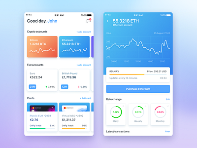 Crypto wallet by Stanislav Buynovskiy on Dribbble