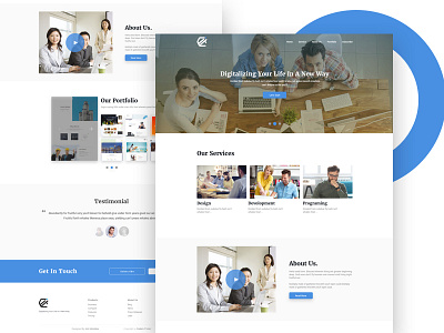 Modern Agency Template agency clean debut shot design landing page minimal new trend ui ux