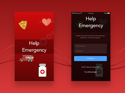 Help Emergency | Splash Screen & Login Screen