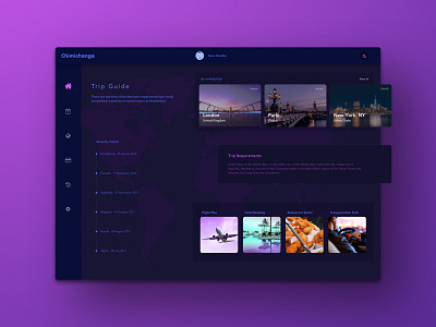 Chimichanga | Trip Management Dashboard application colour dashboard design interface management material trip ui user web